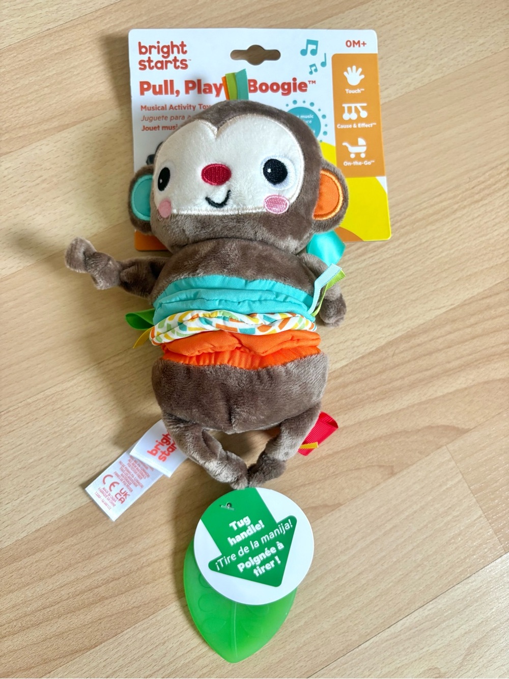 Bright Starts Pull Play & Boogie Musical Activity Monkey Baby Toy *NEW*